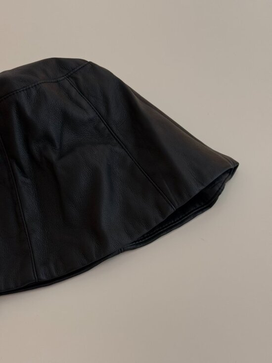 LOW CLASSIC Black Faux Leather Bucket Hat NWOT UNISEX main image 15